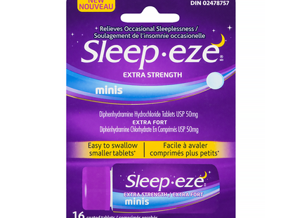 Sleep Eze - Extra Strength 50MG | 16 Coated Tablets