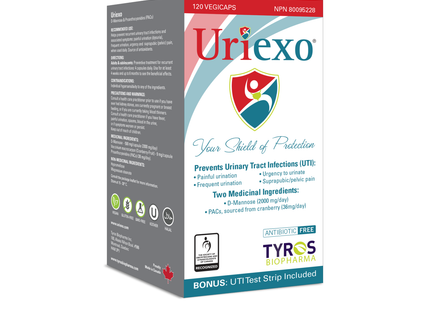 Uriexo - Your Shield of Protection for UTI | 120 Vegicaps