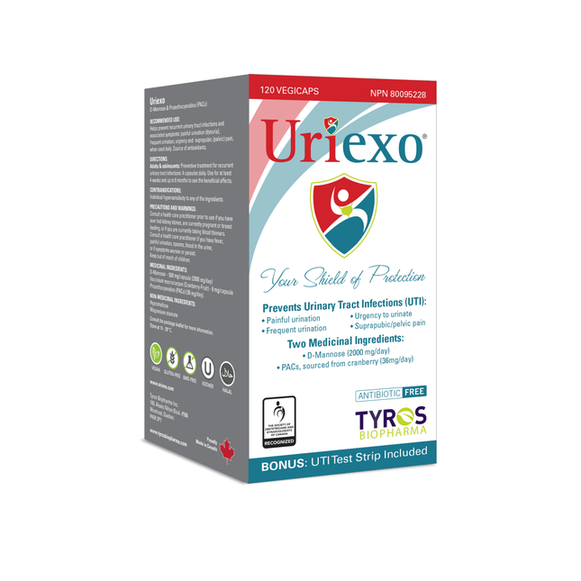 Uriexo - Votre bouclier de protection contre les infections urinaires | 120 capsules végétales