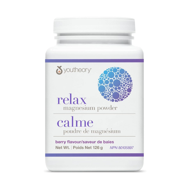 Youtheory - Relax Magnesium Powder - Berry Flavour | 126 g