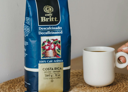 Cafe Britt - Decaffeinated 100% Arabica Ground Coffee | 340 g