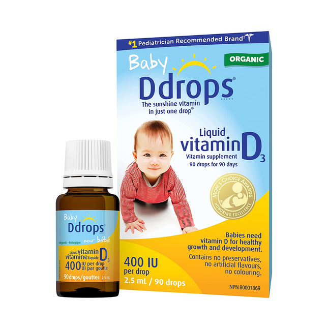 Ddrops - Baby Liquid Vitamin D3 Supplement 400 IU | 90 Drops