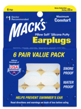 Mack's Pillow Soft Earplugs | 6 Pairs