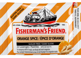 Fisherman's Friend - Sugar & Gluten Free Throat Lozenges - Orange Spice | 22 Lozenges