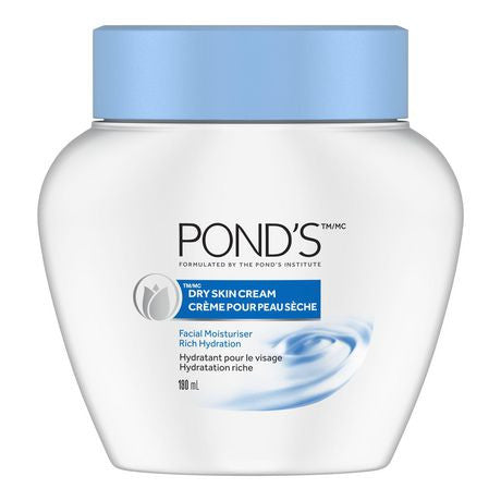 Crème hydratante pour le visage Pond's Dry Skin - Hydratation riche | 190 ml