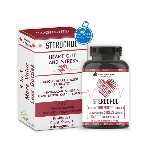 Celt Naturals - Sterochol Heart Gut And Stress | 30 Veg Capsules