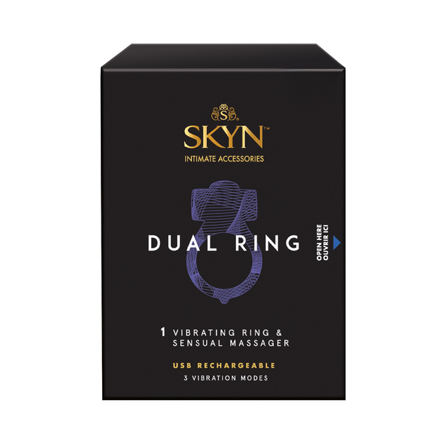 SKYN - Anneau double | 1 anneau vibrant + masseur sensuel
