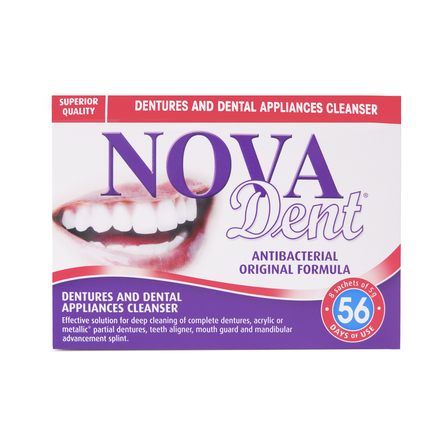 Nova Dent - Nettoyant pour prothèses dentaires et appareils dentaires de formule originale | 56 jours