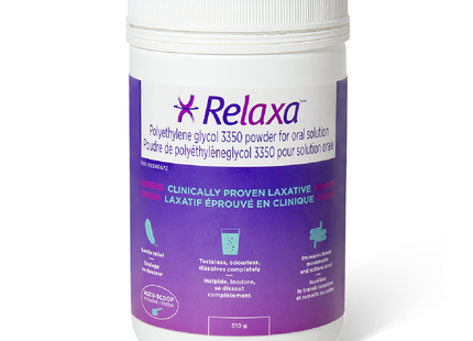 Relaxa - Laxatif Polyéthylène Glycol 3350 Poudre | 510g