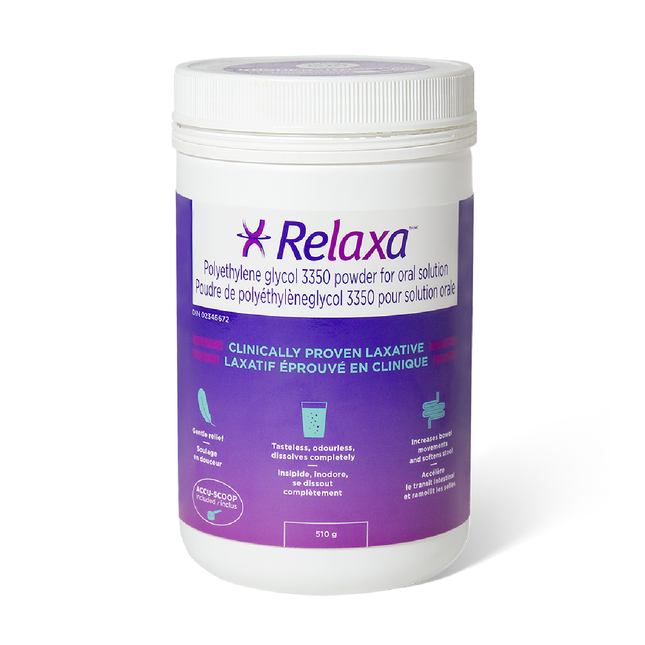 Relaxa - Laxatif Polyéthylène Glycol 3350 Poudre | 510g
