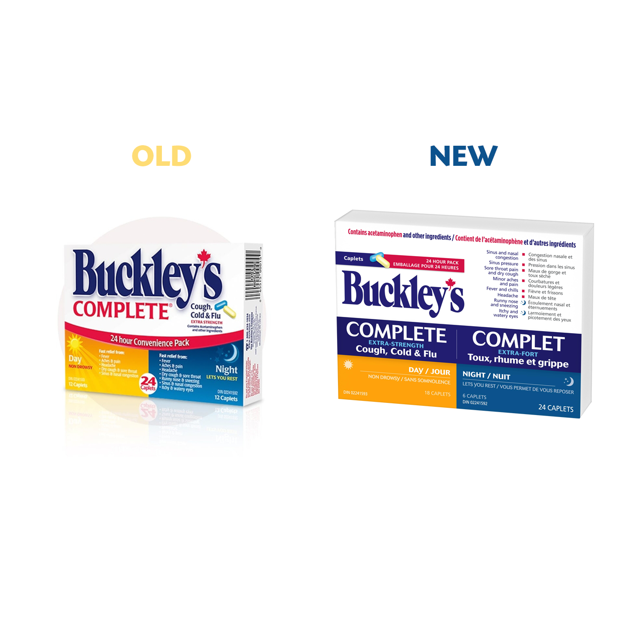 Cold Complete Formula Caplets Buckley's - Complete Extra Strength Cough, Cold & Flu 24H Convenience ...