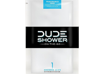 Dude Shower - Lingette corporelle à emporter | 1 lingette corporelle