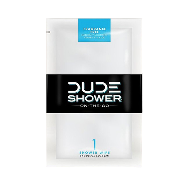 Dude Shower - Lingette corporelle à emporter | 1 lingette corporelle