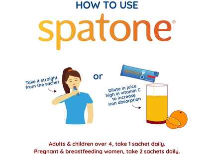 Spatone - 100% Natural Liquid Iron Supplement | 28 x 25 mL