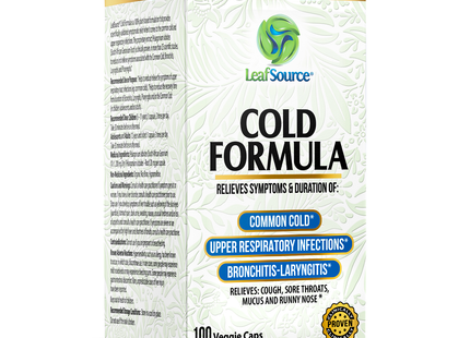 Leaf Source - Cold Formula | 100 Veggie Caps