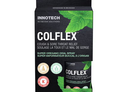 Innotech - Colflex Soulagement de la toux et des maux de gorge | 165 pulvérisations