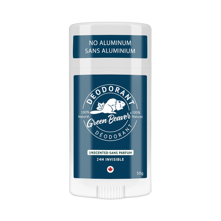 Green Beaver - Déodorant Naturel Sans Aluminium 24H Invisible, Sans Parfum | 50 g