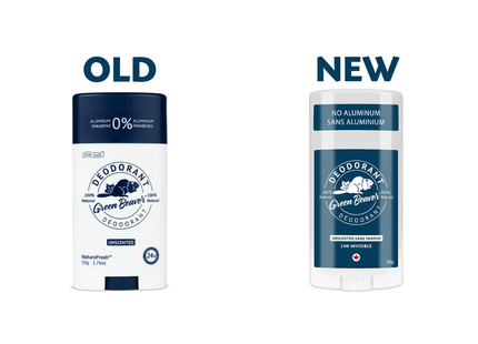 Green Beaver - Natural Deodorant Aluminum Free 24H Invisible, Unscented | 50 g