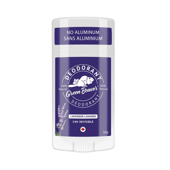 Green Beaver - Déodorant Naturel Sans Aluminium 24H Invisible, Lavande | 50 g