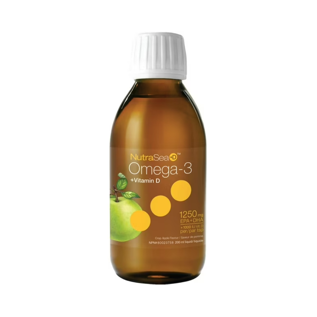 NutraSea Omega-3 + Vitamin D - Crisp Apple | 200 ml