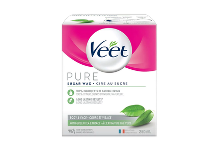 Veet - Body & Face Pure Sugar Wax - Green Tea Extract | 250 mL