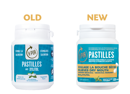 X-PUR - Pastilles au xylitol saveur menthe poivrée | 130 pastilles