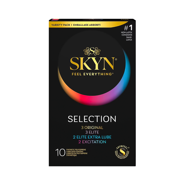 SKYN - Selection Variety Pack Non-Latex Lubricated Condoms | 10 Condoms