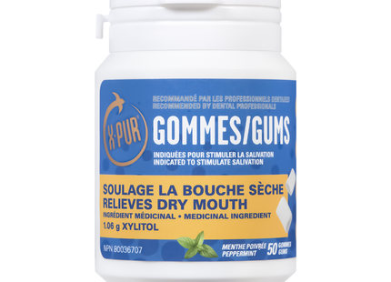 X-PUR - Gomme de menthe poivrée au xylitol | paquet de 50
