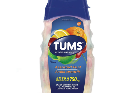 Tums - Extra Strength 750 mg Antacid Tablets - Assorted Fruit | 100 Count