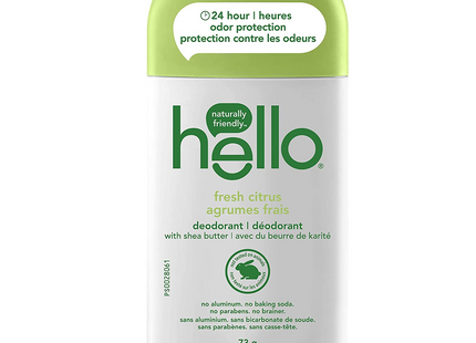 Hello - 24 Hour Odor Protection Deodorant - Fresh Citrus  | 73 g