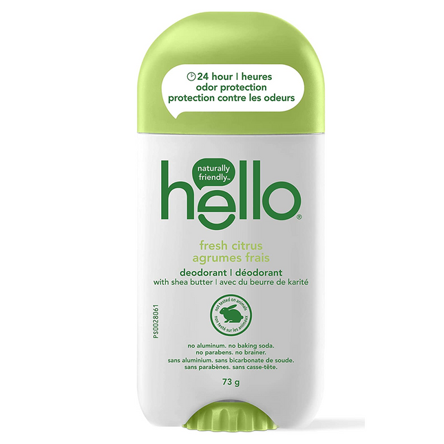 Hello - 24 Hour Odor Protection Deodorant - Fresh Citrus  | 73 g