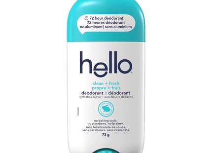 Hello - Déodorant naturel et respectueux de l'environnement au charbon - Parfum frais et propre | 73 g