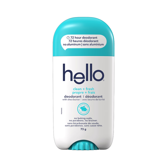 Hello - Déodorant naturel et respectueux de l'environnement au charbon - Parfum frais et propre | 73 g