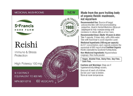 Capsules de Reishi de Saint-François | 60 capsules