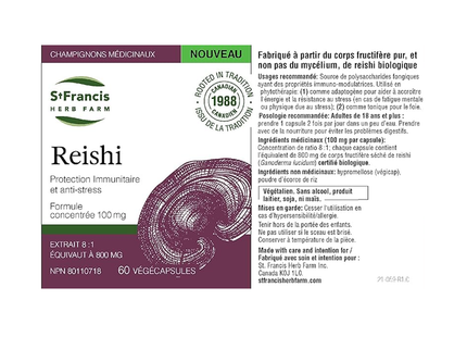 Capsules de Reishi de Saint-François | 60 capsules