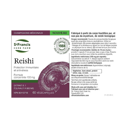 St. Francis - Reishi Capsules | 60 Capsules