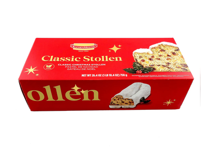 KuchenMeister - Gâteau aux fruits Stollen de Noël classique | 750g