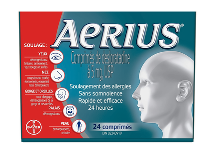 Aerius - Non-Drowsy 24-Hour Allergy Relief | 24 Tablets
