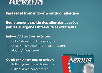Aerius - Non-Drowsy 24-Hour Allergy Relief | 24 Tablets