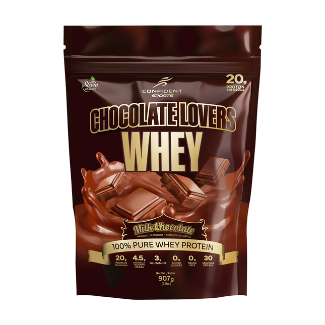 Confident Sports - Chocolate Lovers 100% Pure Whey Protein - Milk Chocolate | 907 g
