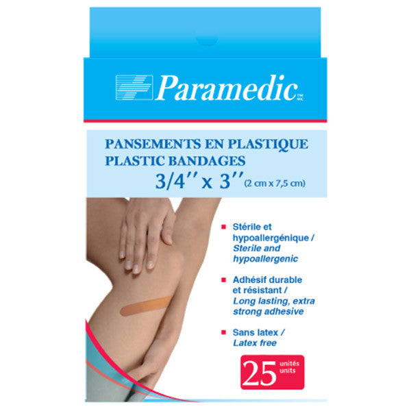 Paramedic Plastic Bandages | 25 Units (2 cm x 7.5 cm)