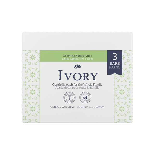 Ivory - Gentle Soap Bar Aloe Scent | 3 x 90 g