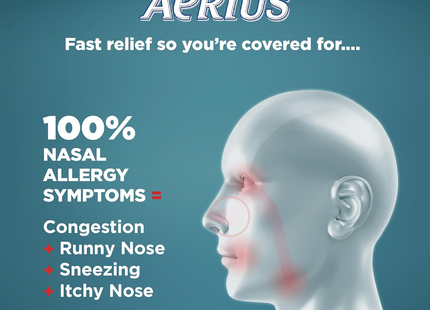 Aerius - Non-Drowsy 24-Hour Allergy Relief | 40+16 Tablets
