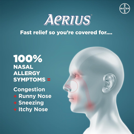 Aerius - Non-Drowsy 24-Hour Allergy Relief | 40+16 Tablets