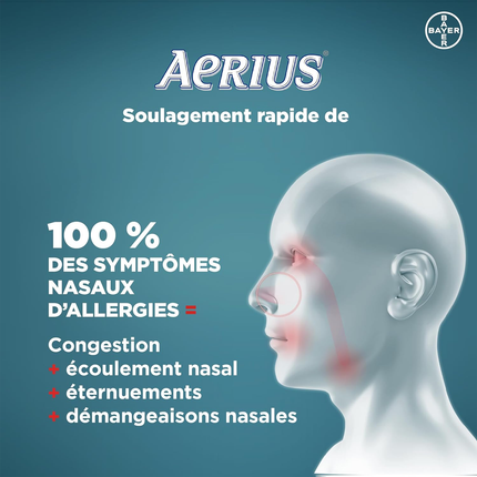 Aerius - Non-Drowsy 24-Hour Allergy Relief | 40+16 Tablets