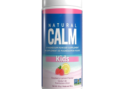 Natural Calm - Magnesium Powder Supplement For Kids, Raspberry-Lemon | 113 g