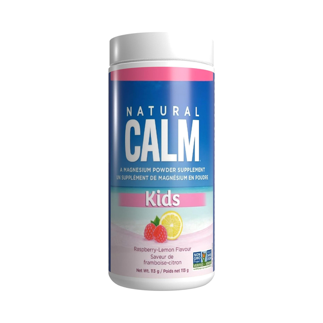 Natural Calm - Magnesium Powder Supplement For Kids, Raspberry-Lemon | 113 g