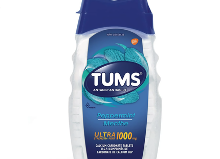 Tums - Ultra Strength 1000 mg - Antacid Tablets - Peppermint Flavours | 72 Count