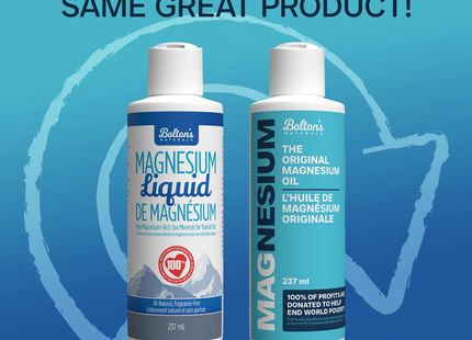 Bolton's Naturals - Huile de magnésium originale | 237 ml