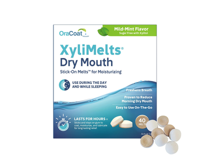 Dry mouth Stick-On Melts for Saliva Stimulation